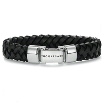 Кожаный браслет со складным замком от Томас Сабо