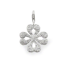 Clover Heart Feather Charm